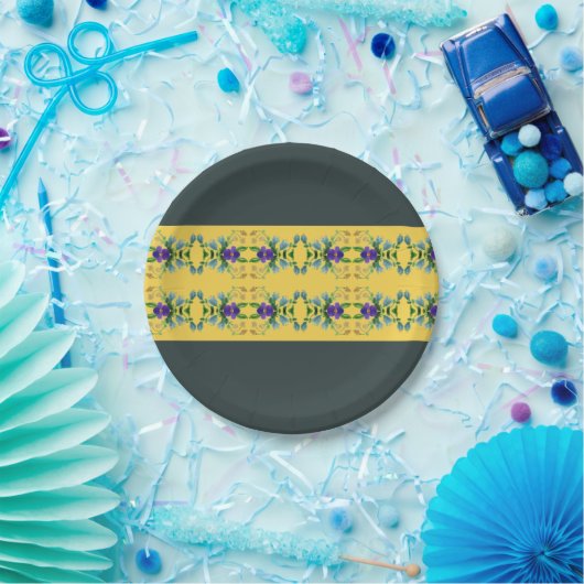 dunkelgrün und gelb pappteller (Party)