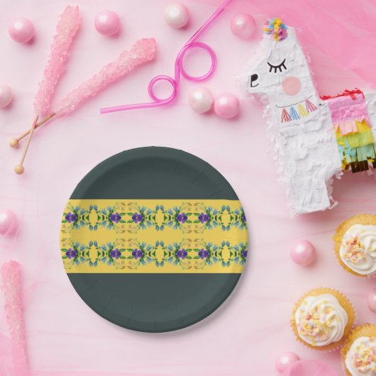dunkelgrün und gelb pappteller (Party)