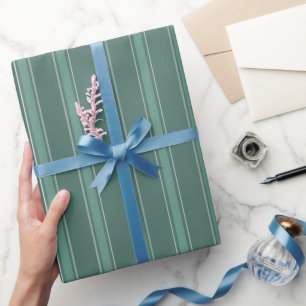 Dunkelgrün und grüne Streifen Geschenkpapier