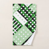 Dunkelgrün und hellgrün kariert badhandtuch set (Handtuch)