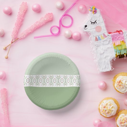 Dunkelgrün und hellgrün pappteller (Party)