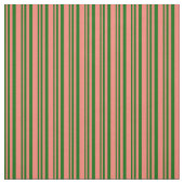 Dunkelgrün und Lachs Stoff (Muster)