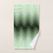 Dunkelgrün und Minzzigzag. Kopfkissen werfen Badhandtuch Set (Handtuch)