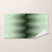 Dunkelgrün und Minzzigzag. Kopfkissen werfen Badhandtuch Set (Handtuch)