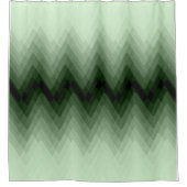 Dunkelgrün und Minzzigzag. Kopfkissen werfen Duschvorhang (Vorderseite)