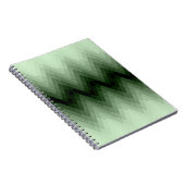 Dunkelgrün und Minzzigzag. Kopfkissen werfen Notizblock (Rechte Seite)