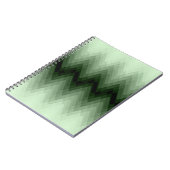 Dunkelgrün und Minzzigzag. Kopfkissen werfen Notizblock (Linke Seite)