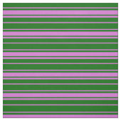 Dunkelgrün und Orchid-Linienmuster Stoff (Muster)