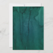 Dunkelgrün und rosa Blumengebäck Bohemisch Sweet 1 Einladung (Rückseite)