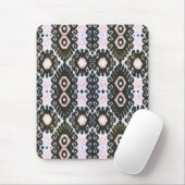 Dunkelgrün und rosa Ikat Mousepad (Mit Mouse)