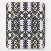 Dunkelgrün und rosa Ikat Mousepad (Vorne)