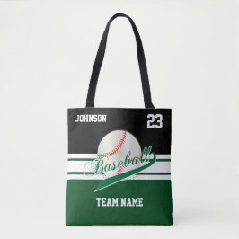 Dunkelgrün und Schwarz für Baseball-Team Tasche