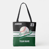 Dunkelgrün und Schwarz für Baseball-Team Tasche (Rückseite)