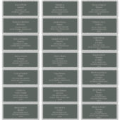Dunkelgrün | Wedding Guest Address Labels (Vorderseite)