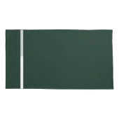 Dunkelgrün + Weiße Trimmkissen Kissenbezug (Rückseite-Links)