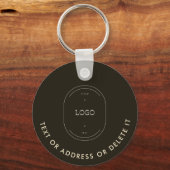 Dunkelgrüne 2-seitige Logos und QR-Code Unternehme Schlüsselanhänger (Vorderseite)