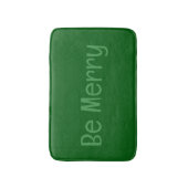 Dunkelgrüne Badematte mit optionalem Text "Be Merr (Vorderseite Vertikal)