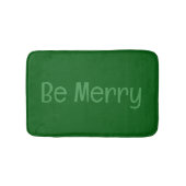 Dunkelgrüne Badematte mit optionalem Text "Be Merr (Vorderseite)