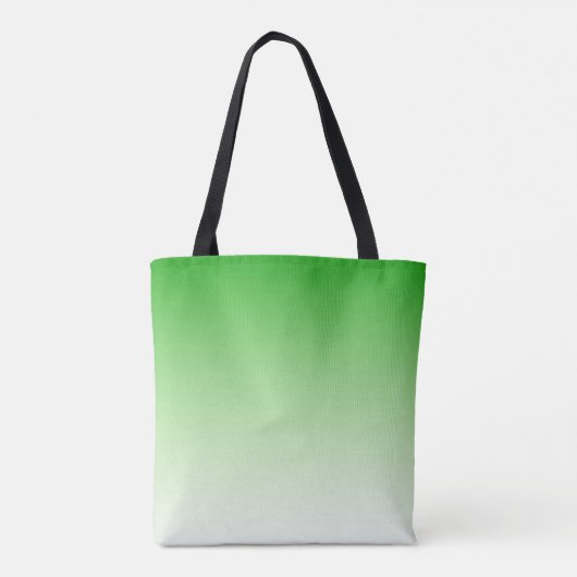 Dunkelgrüne bis hellgrüne Totttasche Tasche (Rückseite)