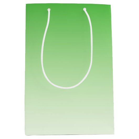 Dunkelgrüne bis leicht grüne Geschenktüte (Vorderseite)