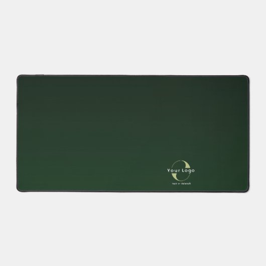 Dunkelgrüne bis schwarze Firmenmarke Schreibtischunterlage (Vorderseite)