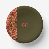 Dunkelgrüne Blätter Glückwunsch Thanksgiving Dank Pappteller (Vorderseite)