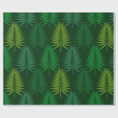 Dunkelgrüne Blätter mit Umschlagpapier Geschenkpapier (Flach)