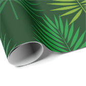 Dunkelgrüne Blätter mit Umschlagpapier Geschenkpapier (Rolleneckpunkt)