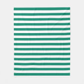 Dunkelgrüne blaue Farbstreifen Sommer Fleecedecke (Vorderseite)