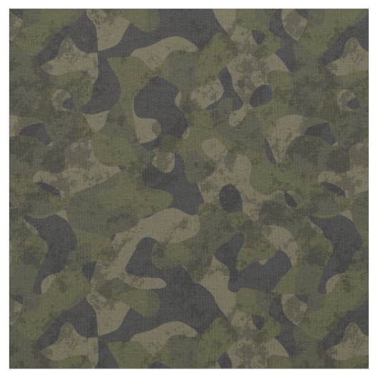 Dunkelgrüne Camouflage-Abstraktion Stoff (Nahaufnahme)