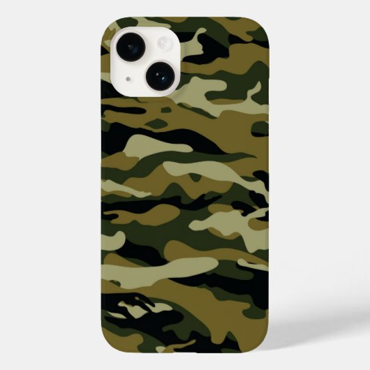 Dunkelgrüne Camouflage Case-Mate iPhone Hülle (Rückseite)