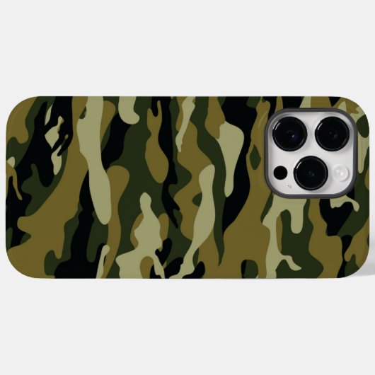 Dunkelgrüne Camouflage Case-Mate iPhone Hülle (Rückseite (Horizontal))