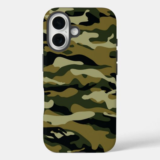 Dunkelgrüne Camouflage Case-Mate iPhone Hülle (Rückseite)