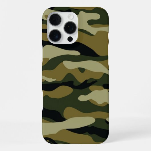 Dunkelgrüne Camouflage iPhone Hülle (Rückseite)