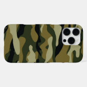 Dunkelgrüne Camouflage iPhone Hülle (Rückseite (Horizontal))