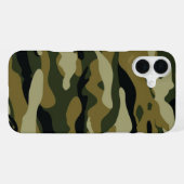 Dunkelgrüne Camouflage iPhone Hülle (Rückseite (Horizontal))