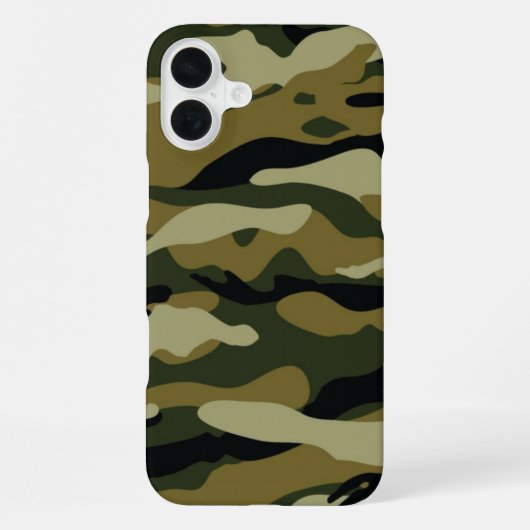 Dunkelgrüne Camouflage iPhone Hülle (Rückseite)