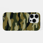 Dunkelgrüne Camouflage iPhone Hülle (Rückseite (Horizontal))