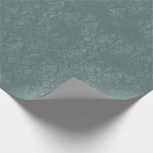 Dunkelgrüne Damaskenwrapping Paper Roll Geschenkpapier (Ecke)