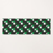 dunkelgrüne Diagonale Yogamatte (Vorderseite (Horizontal))