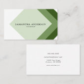 Dunkelgrüne Diamanten einfach modern Visitenkarte (Vorne/Hinten)