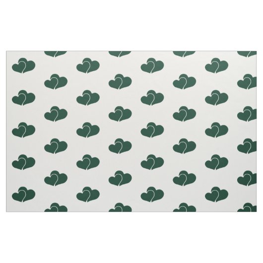 Dunkelgrüne Doppelherzen Stoff (Yard (91,4 cm))