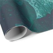 Dunkelgrüne Efeu Blätter Wasser fällt Geschenkpapier (Rolleneckpunkt)