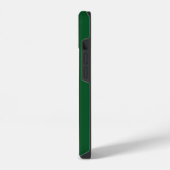 Dunkelgrüne, einfache Monogramm iPhone Hülle (Linke Seite)