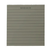 Dunkelgrüne Elegant und klassische Stationery Notizblock (Vorderseite)