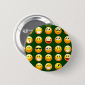 dunkelgrüne Emoji Button (Vorne & Hinten)
