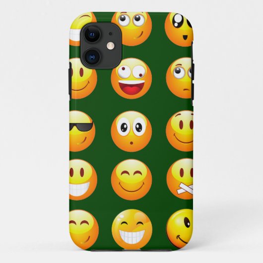 dunkelgrüne Emoji Case-Mate iPhone Hülle (Rückseite)