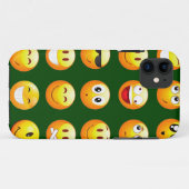 dunkelgrüne Emoji Case-Mate iPhone Hülle (Rückseite (Horizontal))
