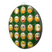 dunkelgrüne Emoji Dartscheibe (Vorderseite rechts)
