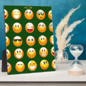 dunkelgrüne Emoji Fotoplatte (Seite)